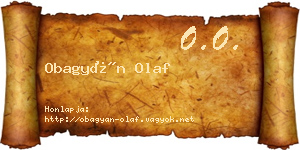 Obagyán Olaf névjegykártya